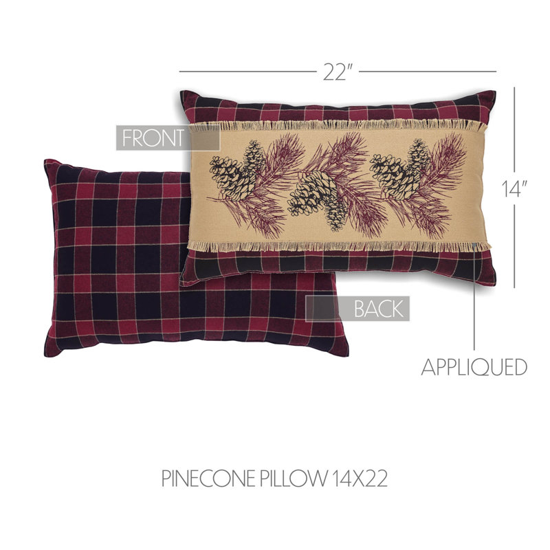 100% Cotton Lumbar Rectangular Pillow Cover & Insert