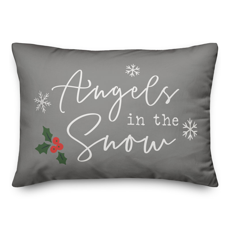  Coussin rectangulaire Angels in the Snow, Gris