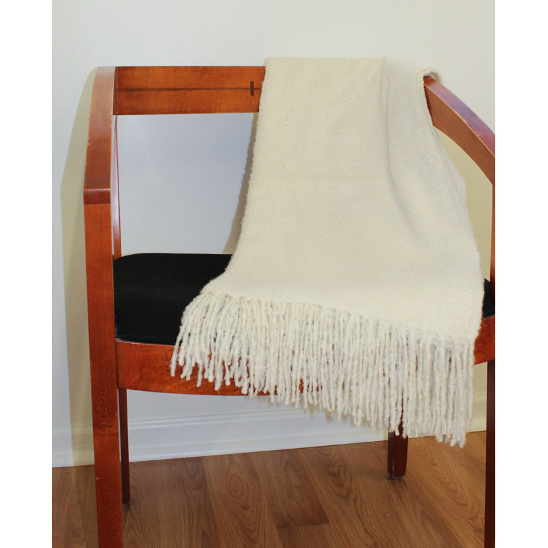 Hand Woven Throw Blanket, Ivory