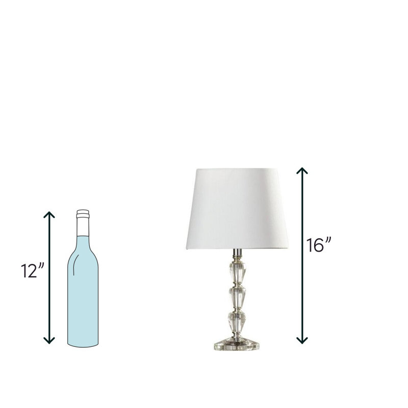 Keya Crystal Table Lamp, Gray