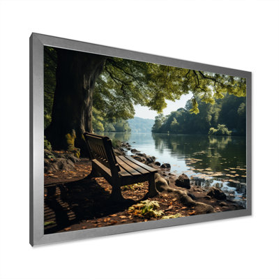 «Lakehouse Bench Relaxation I», reproductions d'art mural Lakehouse