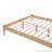 Solid Wood Bed Frame With Fleece Upholstered Headboard-116331693