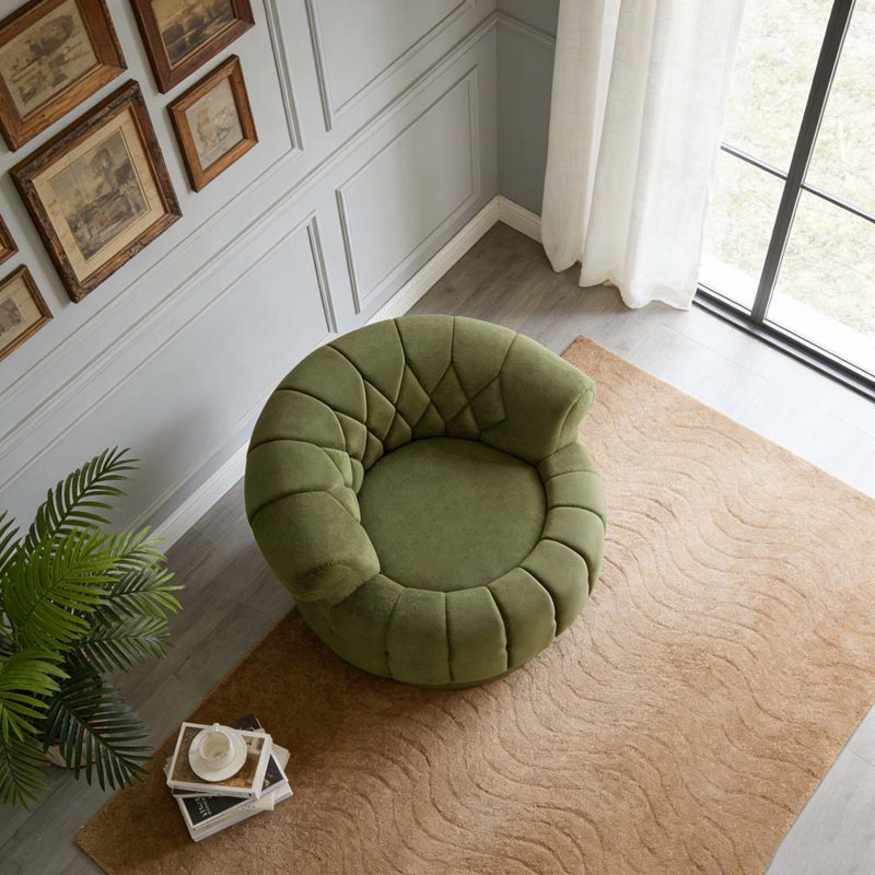 Fauteuil d'appoint pivotant, Vert