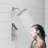 Shower Faucet With Storage Rack 8-Inch Rain Shower Head Shower Decoration Kit With Single Spray Shower Head Shower Faucet Set Complete-114230201