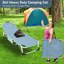 Chaise de plage pliante avec 5 positions réglables, trou, coussin et coussin à 2 côtés, sangles de transport-95215860