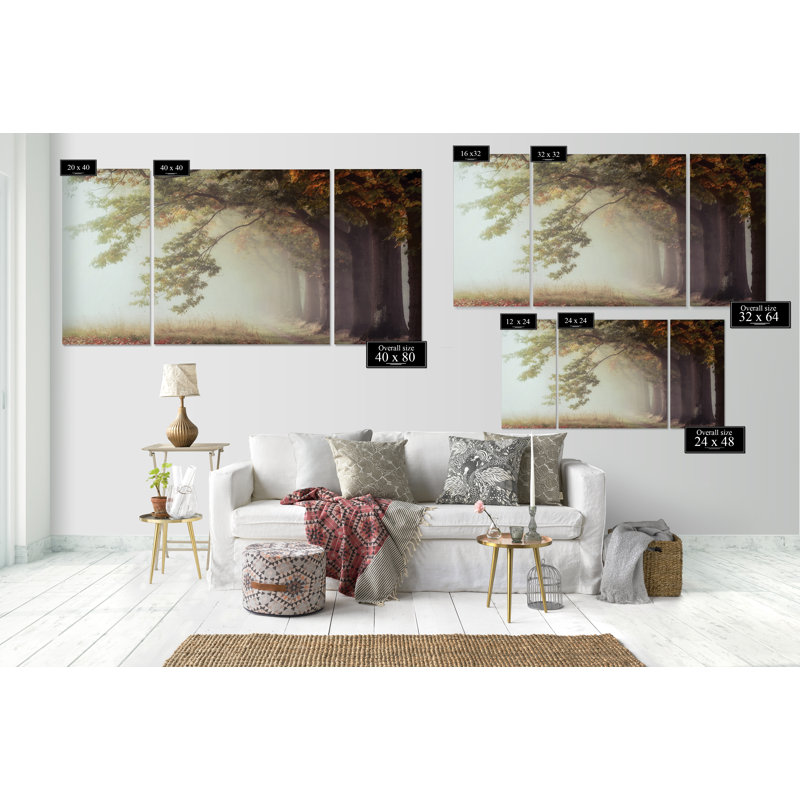 A Premium Dawnscratche-multi-pièces sur toile, H 24 po x l 36 po x P 1,5 po