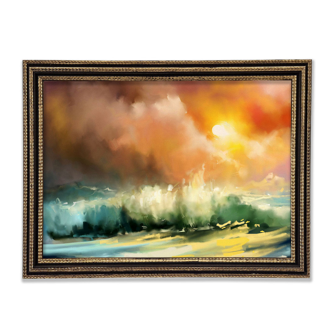 Gerahmtes Leinwandbild Raging Ocean Skies