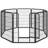 Foldable Heavy Duty Metal Dog Play Pen with Door (Set of 8)-80010604