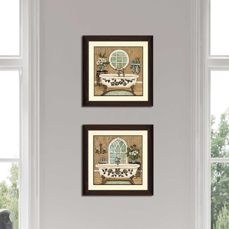 «Country Bath», impression sous verre