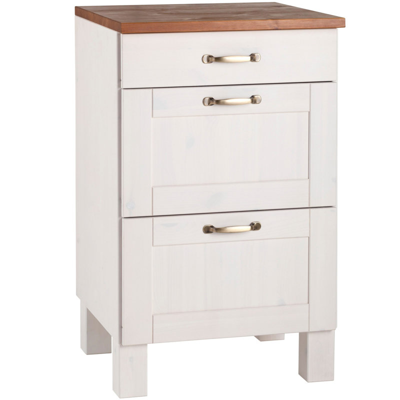 Flintwood Matte Base Unit, White/Honey