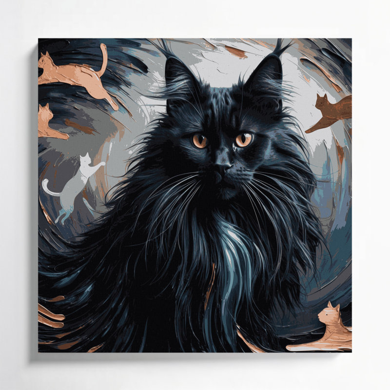«Cats Chantilly», art mural sur toile Tiffany, H 32 po x l 32 po