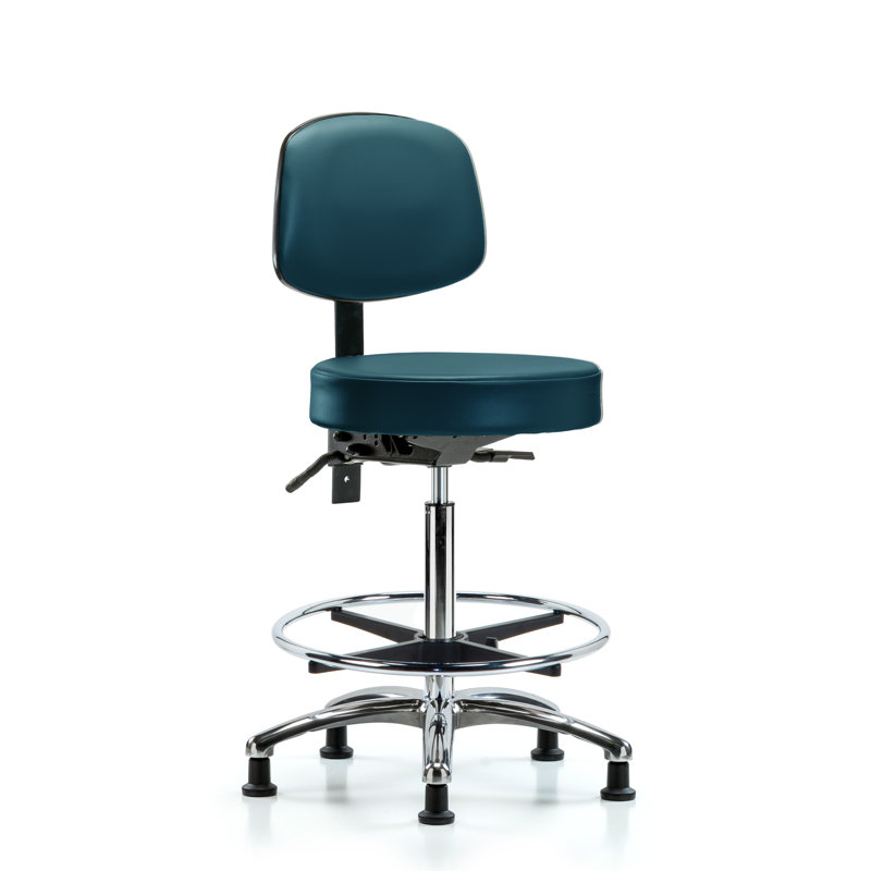 Chaise de travail, Bleu marine, Patins, Non inclinable inclus