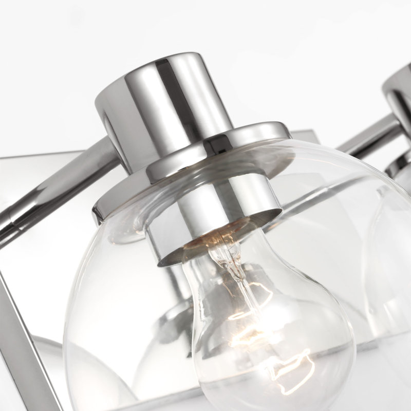 Rito Medium Bath from Generation Lighting , 7.125" H x 14.5" W x 7" D, 2 Lights, Chrome