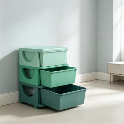 Toy Storage Drawers,Multi-Tier Playroom Organizer,Child-Friendly Storage Tower,Space-Saving Vertical Drawer Unit