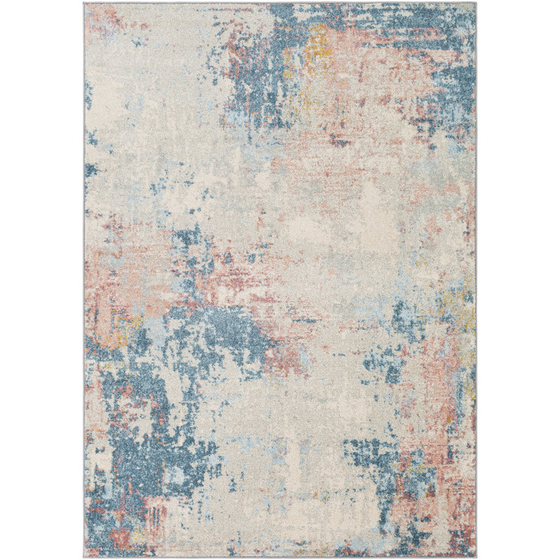 Addington Abstract Indoor Rug, Rectangle 6'7" x 9'