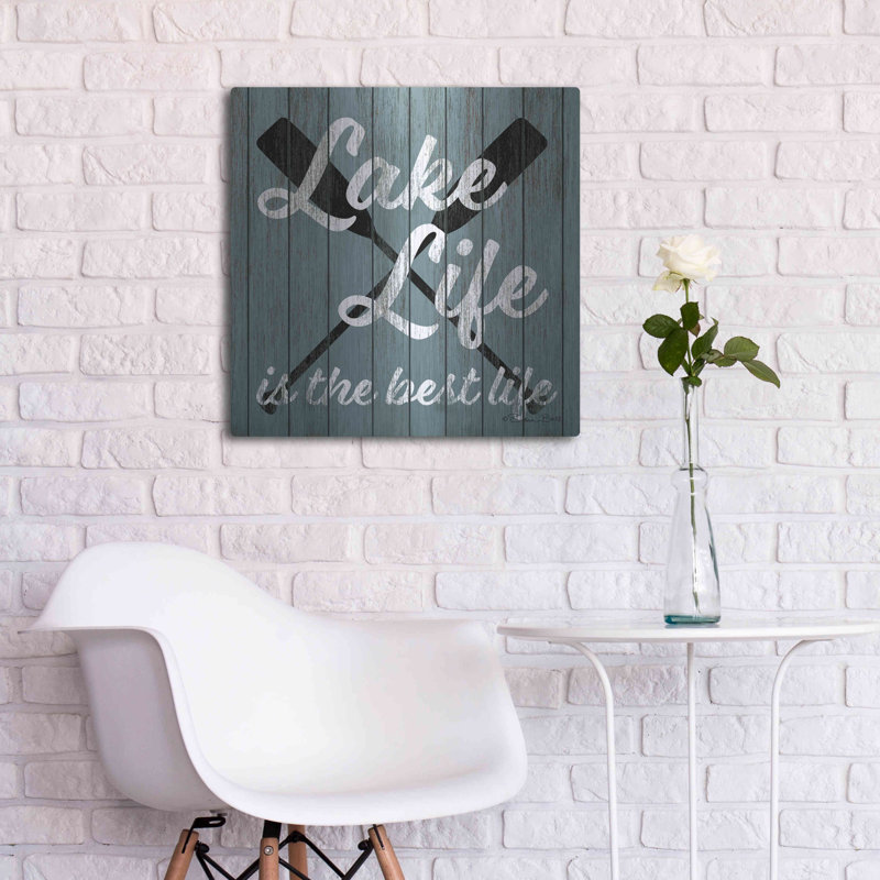 «Lake Life» par Susan Ball, art mural en métal, 12 po x 12 po, H 24 po x l 24 po