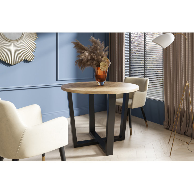 Adelard Round 140Cm Dining Table, 76cm H x 100cm L x 100cm W