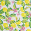 Red Barrel Studio®, motif floral citron européen, tissu imprimé en polyester, jaune, rond de 60 pouces, peut accueillir 4 à 6 personnes, nappes-750982089