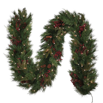 12' Plymouth Garland with Incandescent Lights