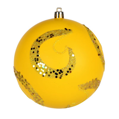 Matte Sequin Swirl Ball Ornament