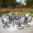 Alyah 6 - Person Patio Dining Set with Rectangular Table