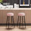 Tabourets de bar modernes en métal et en velours de 15,4 po de largeur avec repose-pieds dorés Seattle-1537499575-1552937875