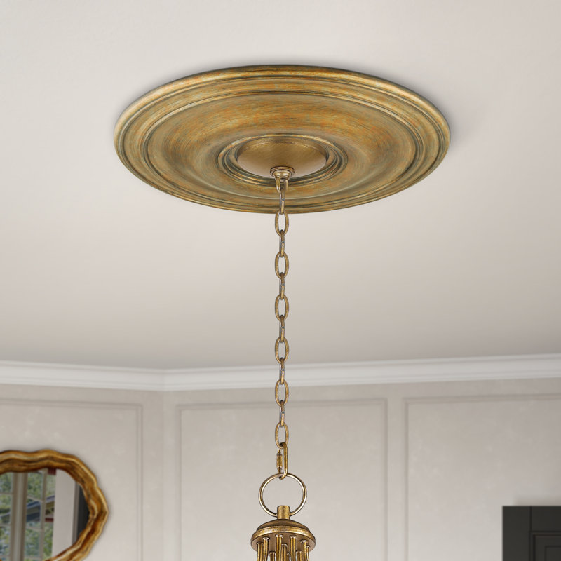 Médaillon de plafond, Feuille d'or antique