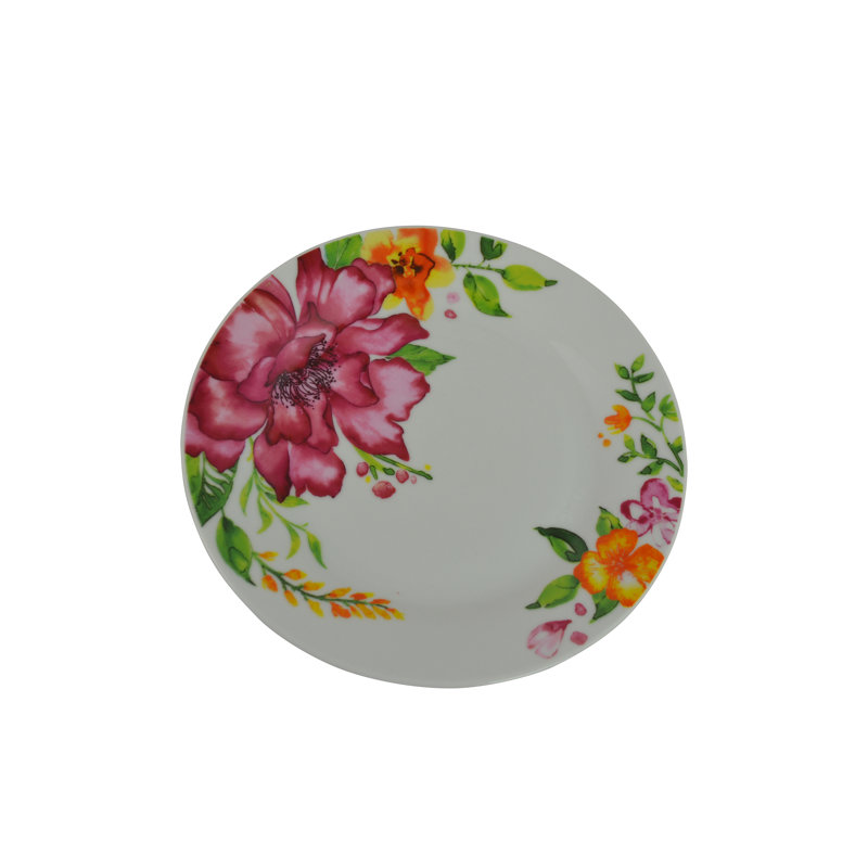 Floral Dinnerware Set - Service for 4 with Flower Accents