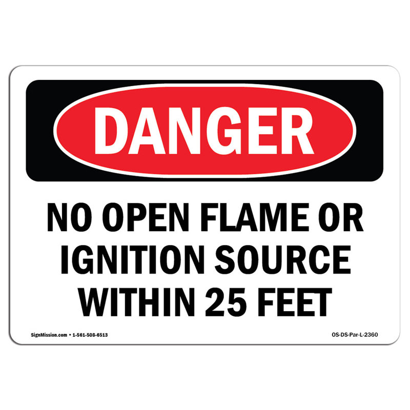 Signe de danger, H 12 po x l 18 po x P 0,1 po