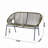 52" Outdoor Paito Loveseat Sofa