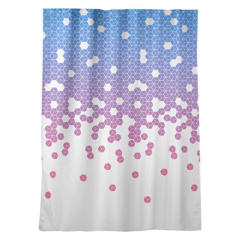 Avicia Room Darkening Curtain Single Panel, Blue/Pink