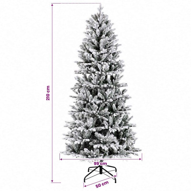 Christmas Tree, Green, White, 210 cm