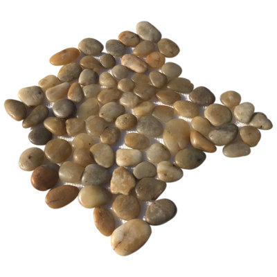Random Sized Pebble Tile in Yellow