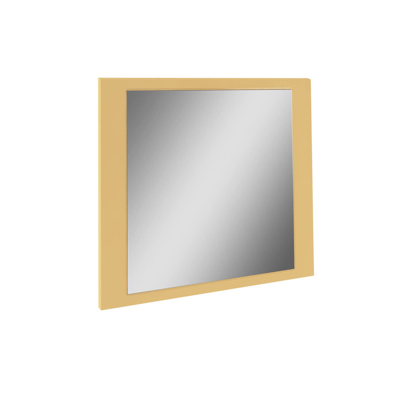 Trejo Glass Flat Wall Mirror, Beige, 70cm H x 80cm W