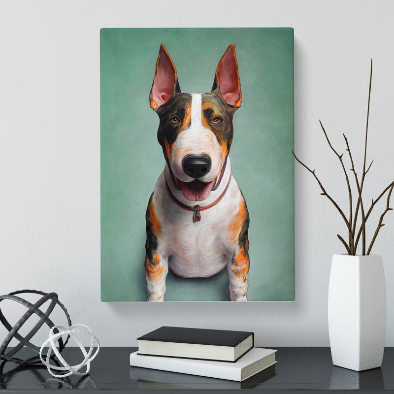 Vasco English Bull Terrier - Wrapped Canvas, 76cm H x 50cm W x 3cm D