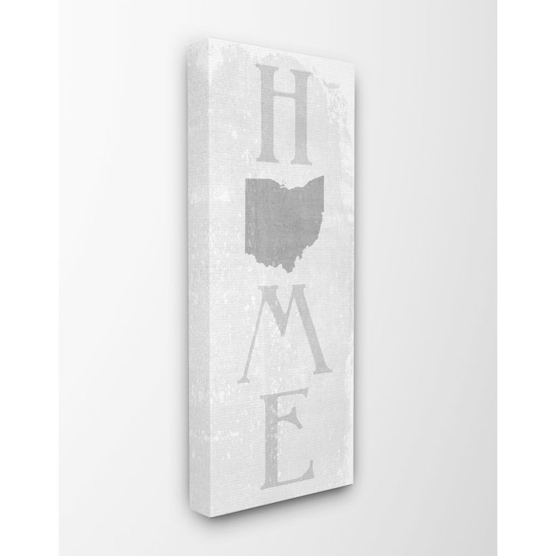 « ohio home state textureed word design », impression sur toile, Toile tendue, H 24 po x l 10 po
