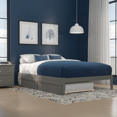 Aayanna Solid Wood Sturdy Platform Bed with Guest Trundle
