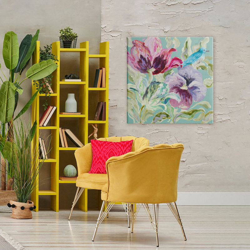 Toile Lyrical Garden Strokes, design par Lanie Loreth, H 36 po x l 36 po
