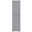 Grande armoire de rangement pour salle de bain, armoire de rangement autoportante avec deux portes de taille différente et tablette réglable, conception à étagère de porte, panneau de fibres à densité moyenne avec finition peinte, gris-569775945