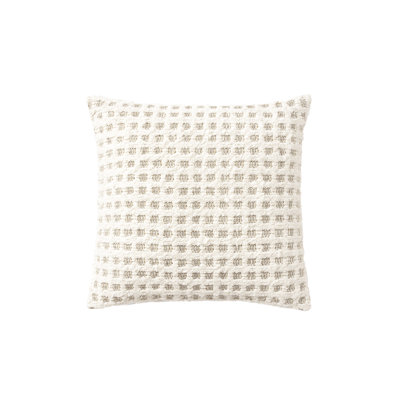 Natural Beige Harbor Tweed Indoor Outdoor Pillow Cover 24x24