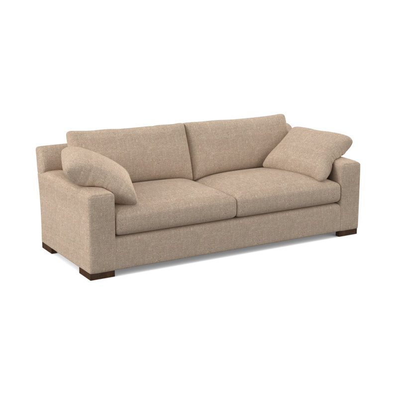 Morgan Sofa, American Walnut, Filigree Ivory 100% Polyester