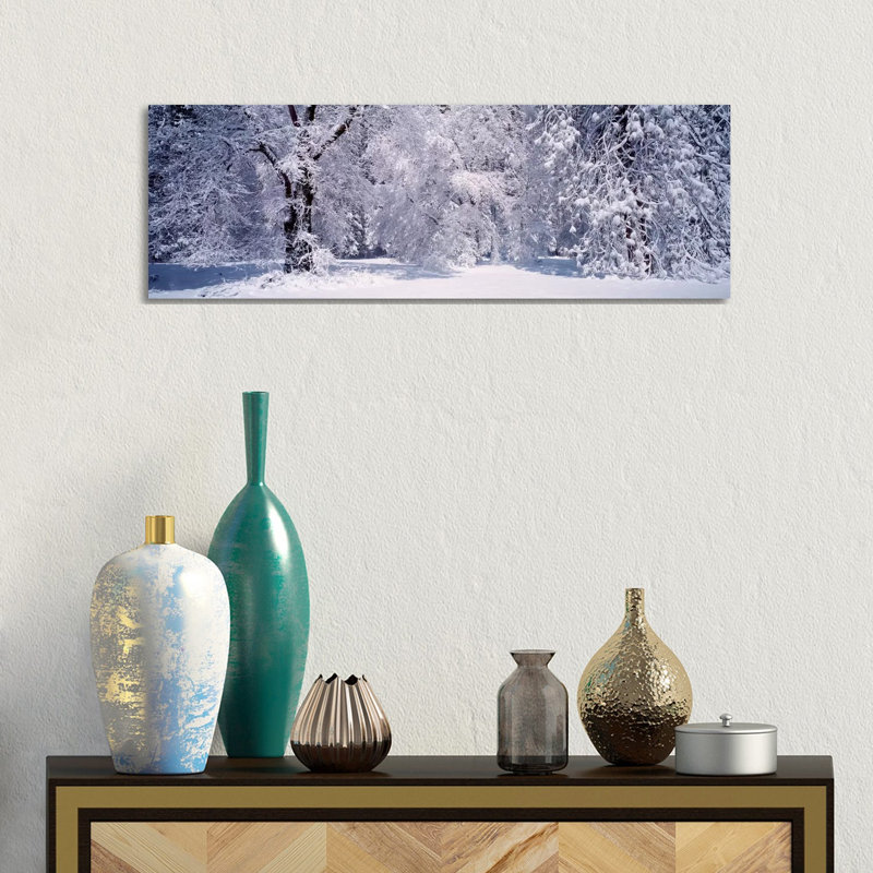Snowy Winter Landscape, Yosemite National Park, California, USA by Panoramic Images - Wrapped Canvas Panoramic Print