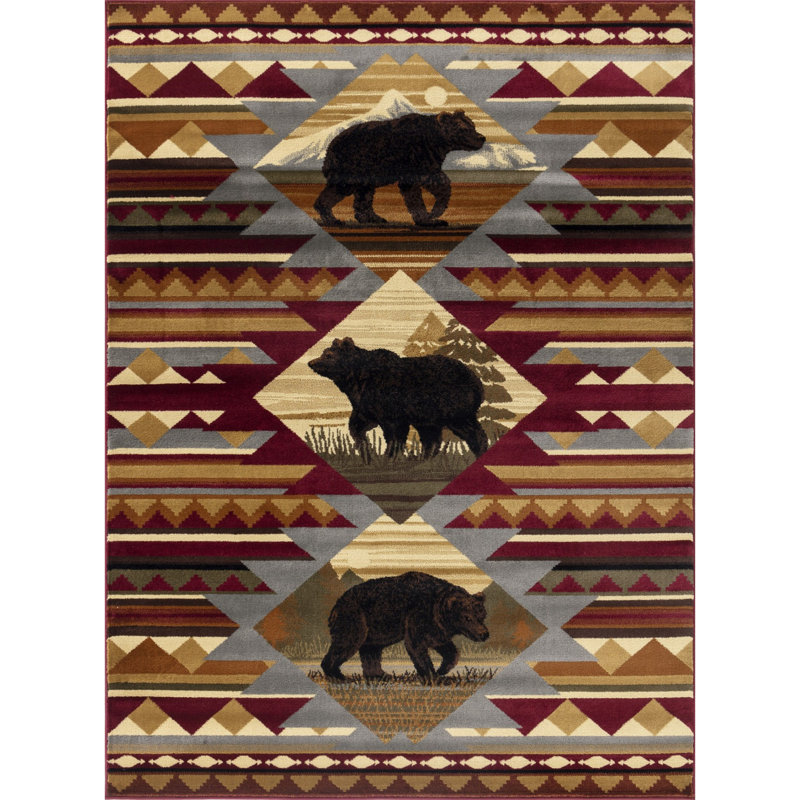 Nature's Nest GC_CBL3001 Lodge Area Rug, Rectangle 2' x 3'