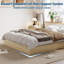 Platform Bed Frame California King, Wooden Slat Support,No Box Spring Needed, Easy Assembly, Natural-1264644555