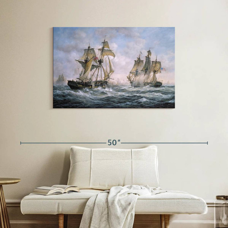 Mait Action Between U.S. Wasp And H.M. Frolic, 26" H x 39" W