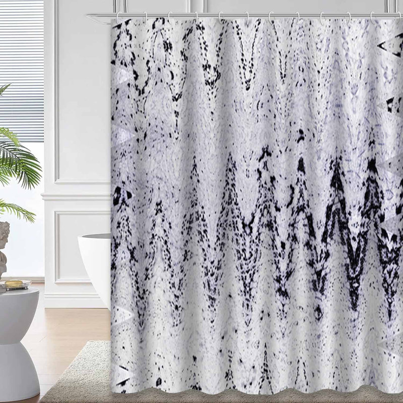 Rideau de douche bleu imperméable, rideaux de douche pour la salle de bain avec 12 crochets, L 72 po x l 78 po