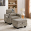 Canapé inclinable simple avec réglage manuel du dossier et charge USB-528000335