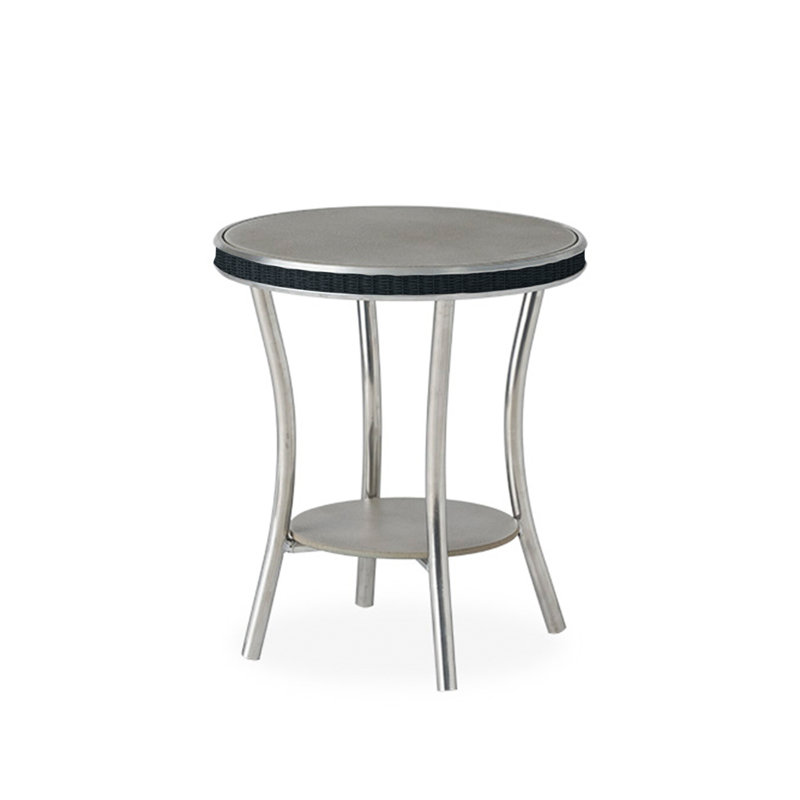 Essence Outdoor Round Side Table, Ebony