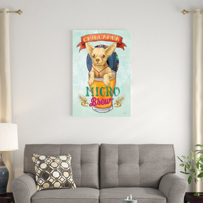 «Beer Dogs I» par Mary Urban - Reproduction de publicité sur toile tendue