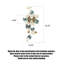 35.43" Golden Blue Free Form Metal Wall Clocks
